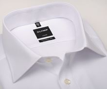 Koszula Olymp Luxor Modern Fit Uni Popeline - biała o kroju slim