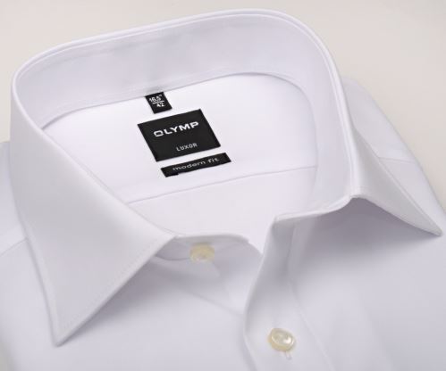 Koszula Olymp Luxor Modern Fit - biała - krótki rękaw