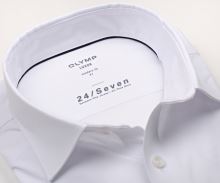 Koszula Olymp Modern Fit 24/Seven – biała elastyczna - krótki rękaw