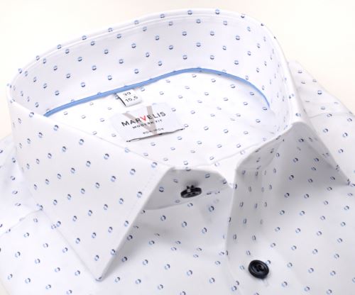 Koszula Marvelis Modern Fit - w niebieskie rozdzielone pierścienie