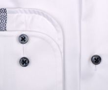Koszula Eterna 1863 Modern Fit Twill – ekskluzywna białą ze zdobioną wewnętrzną stójką
