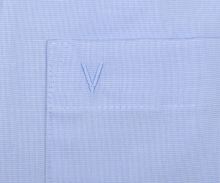 Koszula Marvelis Modern Fit – bladoniebieska z granatową wewnętrzną stójką - krótki rękaw