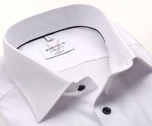 Koszula Marvelis Modern Fit – biała w jodełkę z wyszytym wzorem