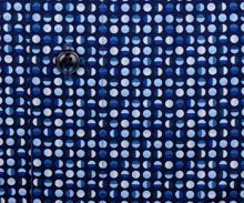 Koszula Olymp Modern Fit 24/7 – luksusowa elastyczna granatowa w niebiesko-białe kołka - extra długi rękaw