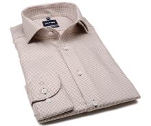 Koszula Olymp Modern Fit – luksusowa z beżowym wzorem 3D (1)