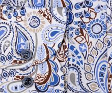 Koszula Marvelis Body Fit - designerska z niebiesko-beżowym wzorem paisley (2)