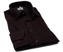 Koszula Marvelis Comfort Fit – ciemna czerwono-niebieska z wyszytym wzorem (1)