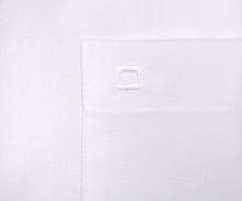 Koszula Olymp Luxor Comfort Fit – biała z kolorową kwiatową wewnętrzną stójką - krótki rękaw
