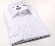 Koszula Olymp Comfort Fit – biała z wyszytymi diamencikami