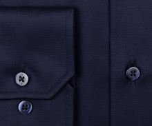 Koszula Eterna Comfort Fit Twill Cover - ciemnoniebieska luksusowa i nieprześwitująca