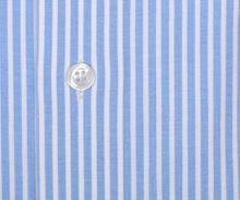 Koszula Marvelis Modern Fit Jersey – elastyczna w jasnoniebieskie paski - krótki rękaw