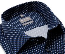 Koszula Olymp Comfort Fit – granatowa z niebiesko-białymi elipsami