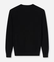 Sweter Olymp z wełny Merino - dekolt okrągły - czarny (6)