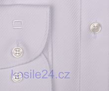 Olymp Level Five Diamant Twill – luksusowa biała koszula ze strukturą diagonalną
