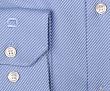 Koszula Olymp Super Slim Diamant Twill – luksusowa jasnoniebieska ze strukturą diagonalną