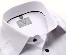 Koszula Marvelis Comfort Fit – biała w jodełkę z wyszytym wzorem