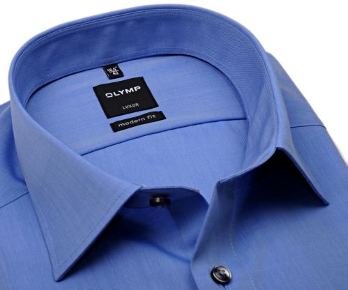 Koszula Olymp Luxor Modern Fit Chambray - błękitna - extra długi rękaw