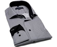Koszula Casa Moda Modern Fit Premium – z czarno-siwym wzorem - super długi rękaw