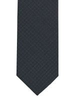 Slim krawat Olymp - ciemnoniebieski z krzyżowym wzorem