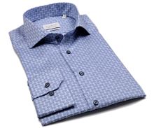 Koszula Eterna Modern Fit - z niebieskim kwadracikowym wzorem