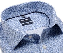 Koszula Olymp Modern Fit Twill – z niebieskim nadrukiem - ekstra długi rękaw
