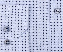 Koszula Olymp Super Slim – z niebieskimi geometrycznymi obiektami