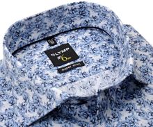 Koszula Olymp Super Slim – designerska w abstrakcyjny niebieski wzór