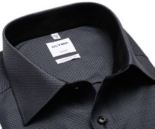 Koszula Olymp Comfort Fit – czarno-biała z wplecionym wzorem