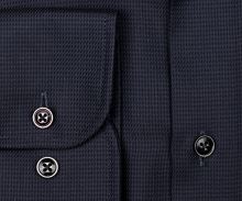 Koszula Venti Comfort Fit – ciemnoszara w wyszyte czarne prążki z wewnętrzną stójką (2)