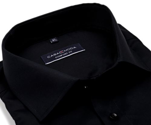 Koszula Casa Moda Comfort Fit Twill - luksusowa czarna - super długi rękaw