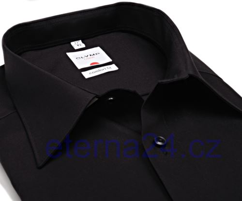 Koszula Olymp Luxor Comfort Fit - czarna - krótki rękaw