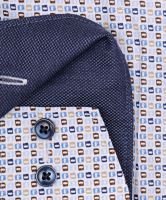 Koszula Olymp Comfort Fit – z niebiesko-beżowymi kwadracikami