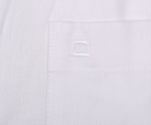Koszula Olymp Modern Fit – biała z delikatną strukturą - krótki rękaw