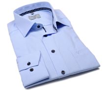 Koszula Marvelis Modern Fit – jasnoniebieska z wewnętrzną stójką z białymi diamencikami