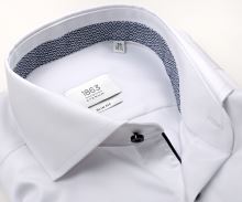 Koszula Eterna 1863 Slim Fit Twill – ekskluzywna białą ze zdobioną wewnętrzną stójką