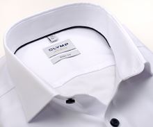 Koszula Olymp Level Five Twill – luksusowa biała z diagonalną strukturą