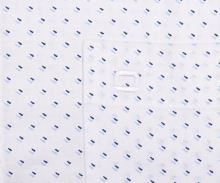 Koszula Olymp Modern Fit – biała z niebieskimi liniami - extra długi rękaw