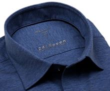 Koszula Olymp Modern Fit 24/Seven – niebieska elastyczna w jasnoniebieską siateczkę