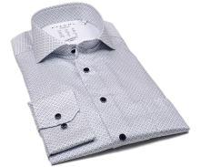 Koszula Eterna Modern Fit - elastyczna w niebieski wzór - cooling efect