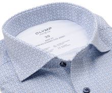 Koszula Olymp Level Five 24/Seven Jersey – luksusowa elastyczna w niebieski mozaikowy wzór