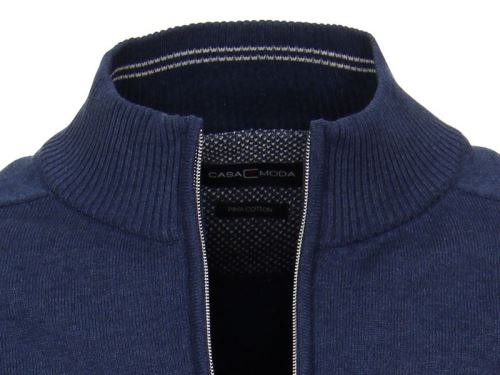 Bawełniany rozpinany sweter Casa Moda - niebieski