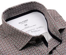 Koszula Olymp Level Five 24/Seven – luksusowa elastyczna z czerwono-niebieskim wzorem