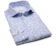 Koszula Eterna 1863 Modern Fit Two Ply NEVER IRON - luksusowa z jasnoniebieskim stylizowanym wzorem
