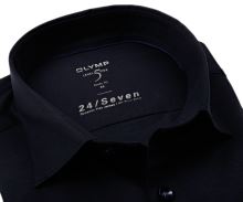 Koszula Olymp Level Five 24/Seven – ciemnoniebieska elastyczna - extra długi rękaw