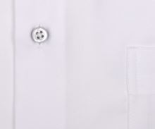 Koszula Eterna Modern Fit Cooling Effect – biała z niebieską wewnętrzną stójką - krótki rękaw