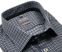 Koszula Olymp Comfort Fit – ekskluzywna z czarno-szarym wzorem