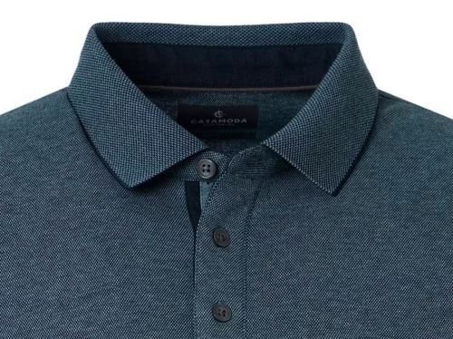 Koszulka polo Casa Moda z kołnierzykiem i długim rękawem - turkusowo-zielona Koszulka polo Casa Moda z kołnierzykiem i długim rękawem - turkusowo-zielona