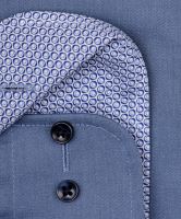 Koszula Casa Moda Modern Fit – metalicznie niebieska z wewnętrzną stójką - extra długi rękaw