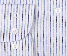 Koszula Olymp Level Five – luksusowa z wyszytym wzorem w niebieskie paski