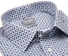 Koszula Olymp Comfort Fit – z niebiesko-beżowyimi ornamentami